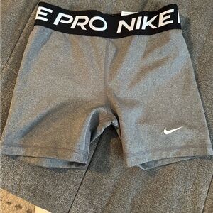 Nike Gray and Black Athletic Shorts